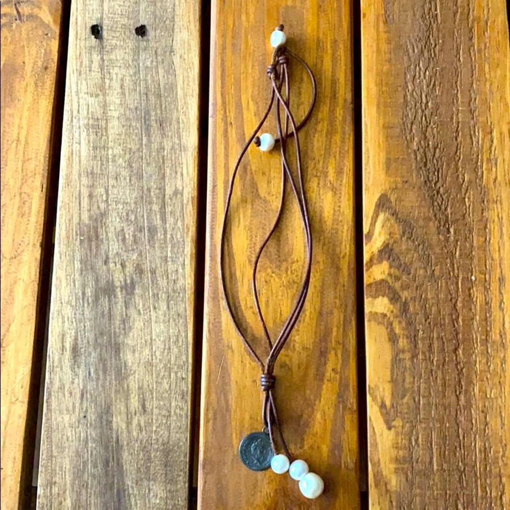 Pearl Necklace with Coin